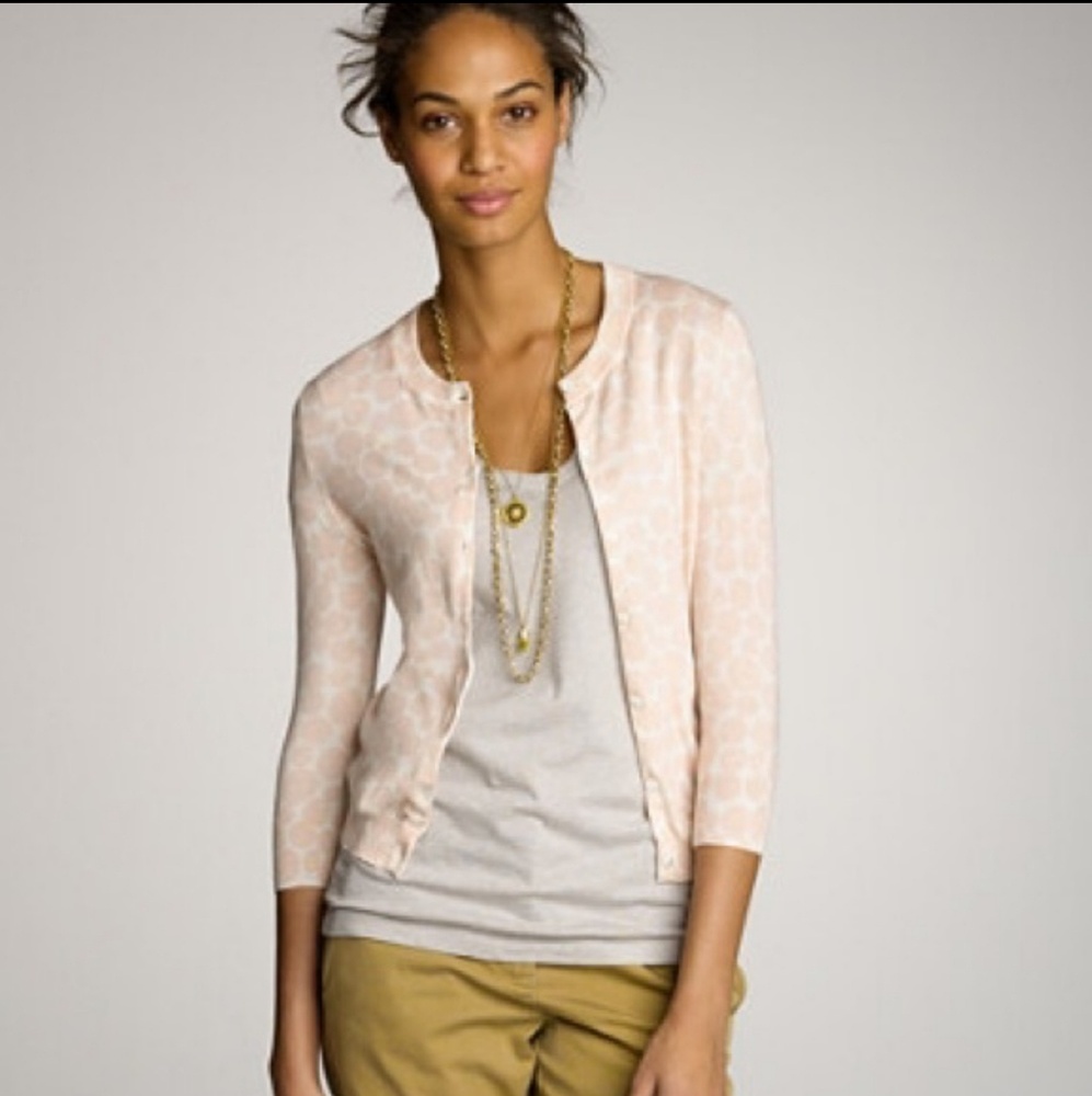 J.Crew Light Pink Cardigan Sweater - Pink